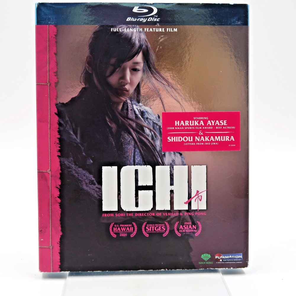 Ichi Blu-ray 2008 FUNimation Japanese Action Movie Haruka Ayase R Slipcover